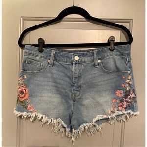 Mossimo High Rise Embroidered Shorts
